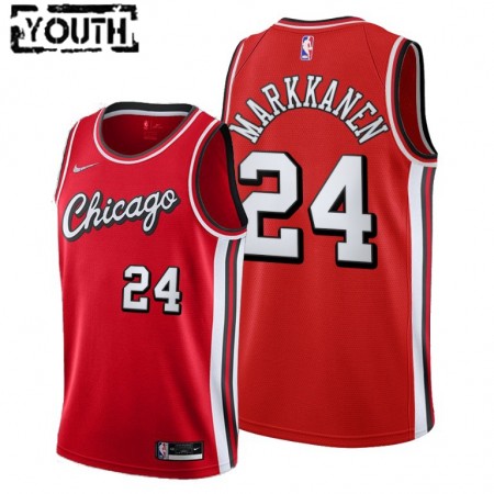 Camiseta Niños Chicago Bulls Lauri Markkanen 24 Nike 2021-22 City Edition Throwback Swingman